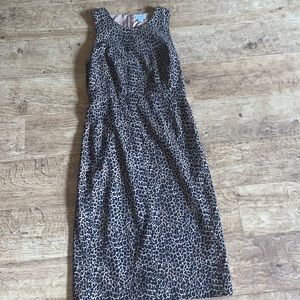 J.CREW Factory  $98 Leopard Print Lined Cotton Sheath Dress Size 0